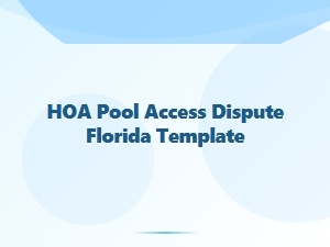 Hoa Pool Access Dispute Florida Template