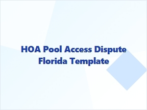 Hoa Pool Access Dispute Florida Template