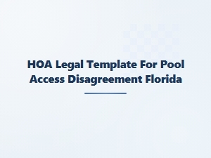 Hoa Pool Access Dispute Template Florida