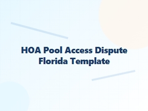 Hoa Pool Access Dispute Florida Example