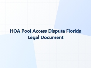 Hoa Pool Access Dispute Florida Legal Case