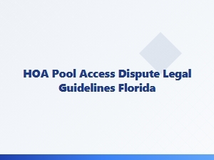 Hoa Pool Access Dispute Legal Guidelines Florida